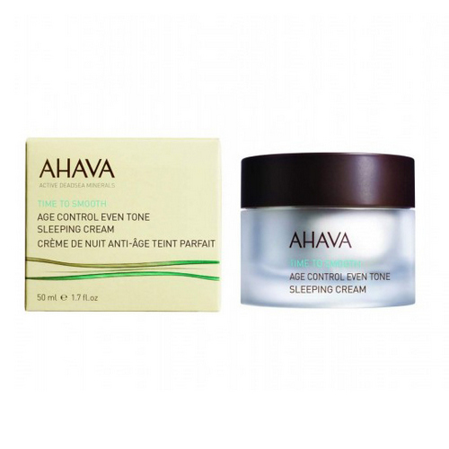 Ахава Антивозрастной ночной крем для выравнивания цвета кожи, 50 мл (Ahava, Time to smooth), фото-3