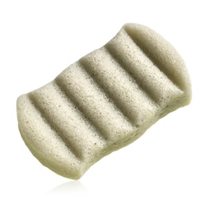 Конняку - Спонж для мытья тела Premium Six Wave Body Puff with French Green Clay (), фото-2