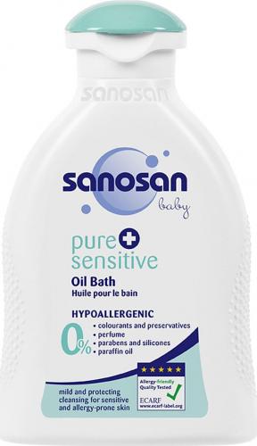 Саносан Детское масло для ухода за чувствительной кожей, 200 мл (Sanosan, Pure+sensitive)