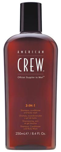 Американ Крю Шампунь, кондиционер и гель для душа Classic 3-in-1, 250 мл (American Crew, Hair&Body)