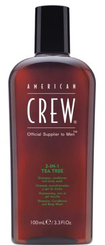 Американ Крю Средство для волос 3 в 1 чайное дерево 100 мл (American Crew, Hair&Body)