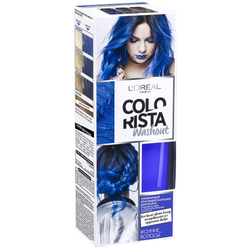 Лореаль Colorista Смываемый красящий бальзам для волос оттенок Синие волосы (L'Oreal Paris, Окрашивание, Colorista)