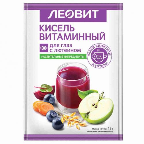 Кисель витаминный для глаз с лютеином, 18 г (Леовит, Леовит)