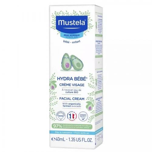 Мустела Крем для лица увлажняющий «Hydra-Bebe» детский, 40 мл (Mustela, Bebe - защита кожи), фото-4