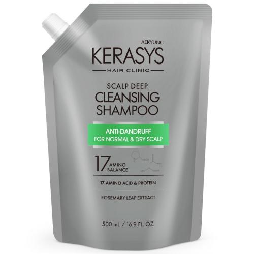 Керасис Шампунь против перхоти для нормальных и сухих волос Anti-Dandruff, 500 мл (Kerasys, Scalp Care, Deep Cleansing)