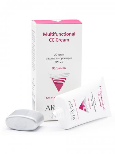 Аравия Профессионал СС-крем защитный SPF-20 Multifunctional CC Cream оттенок Vanilla 01, 50 мл (Aravia Professional, Aravia Professional, Уход за лицом), фото-3