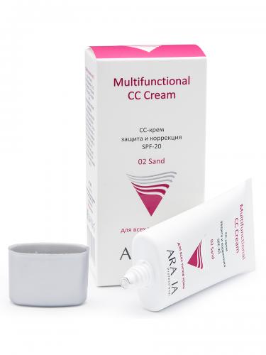 Аравия Профессионал СС-крем защитный SPF-20 Multifunctional CC Cream оттенок Sand 02, 50 мл (Aravia Professional, Aravia Professional, Уход за лицом), фото-3