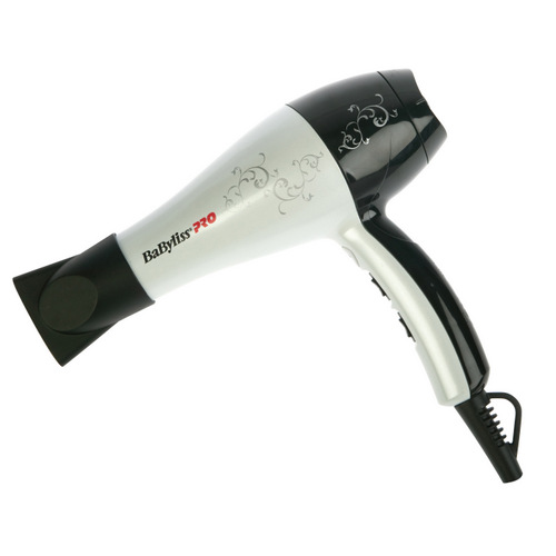 Бэбилисс Профессиональный фен Pro Light White BAB5559WTE черно-белый, 2000W (Babyliss, Фены)