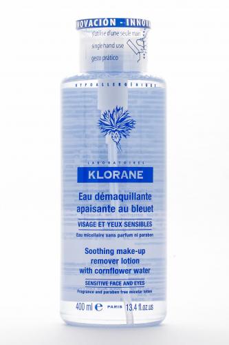 Клоран Очищающая вода с экстрактом Василька 400 мл (Klorane, Eye Care Range), фото-3