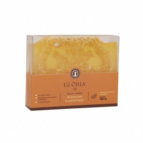 Мыло с люфой Апельсин в шоколаде, 100 гр (Gloria Home)