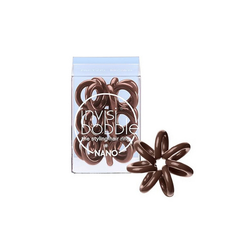 Инвизибабл Резинка для волос invisibobble NANO Pretzel Brown (с подвесом) коричневый (Invisibobble, Nano)