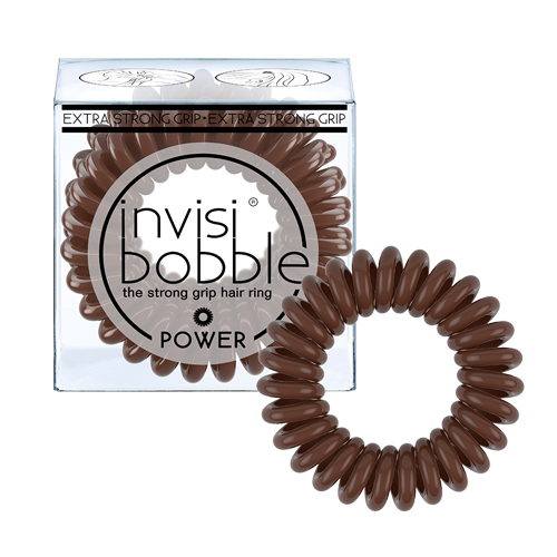 Инвизибабл Резинка-браслет для волос invisibobble POWER Pretzel Brown (с подвесом) коричневый (Invisibobble, Power)