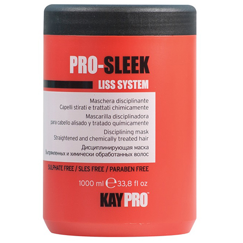 Кайпро Маска дисциплинирующая для химически выпрямленных волос, 1000 мл (Kaypro, Pro-Sleek)
