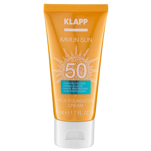 Клапп Солнцезащитный крем для лица с тональным эффектом Sun Face Foundation Cream, 50 мл (Klapp, Immun)