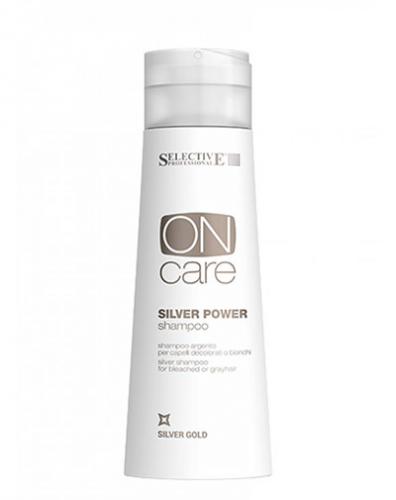 Селектив Серебряный шампунь для обесцвеченных или седых волос Silver Power Shampoo 250 мл (Selective, On Care Line)