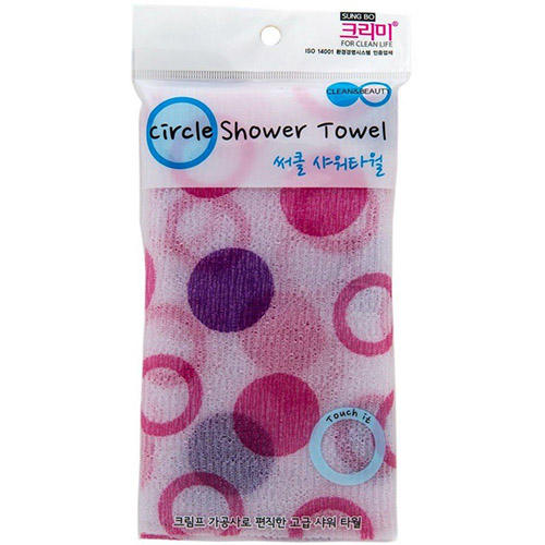 Мочалка для душа (28х95) Circle Shower Towel, 1 шт (Clean&Beauty)