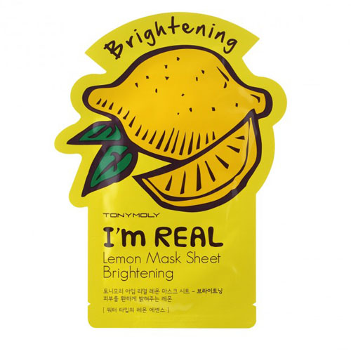 Одноразовая осветляющая маска для лица с экстрактом лимона 21 мл (I am real)