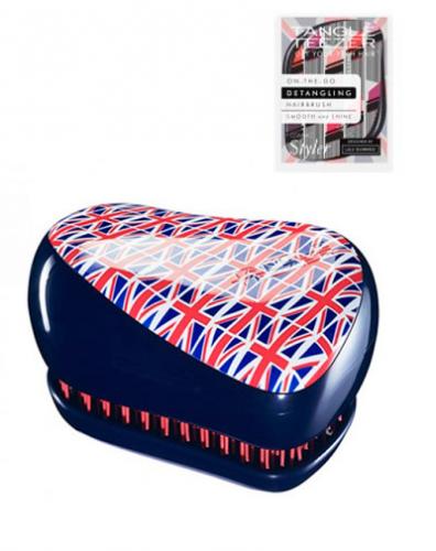 Тангл Тизер Compact Styler Cool Britannia расческа для волос (Tangle Teezer, Tangle Teezer Compact Styler)