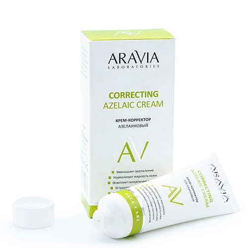 Аравия Лабораторис Крем-корректор азелаиновый Azelaic Correcting Cream, 50 мл (Aravia Laboratories, Уход за лицом), фото-3