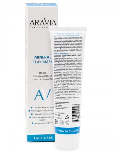 Аравия Лабораторис Маска мультиактивная с голубой глиной Mineral Clay Mask, 100 мл (Aravia Laboratories, Уход за лицом), фото-2