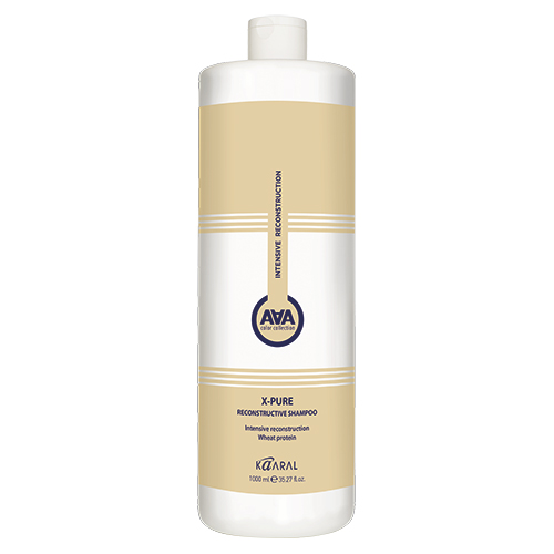 Каарал Восстанавливающий шампунь для поврежденных волос с пшеничными протеинами X-Pure Reconstructive Shampoo, 1000 мл (Kaaral, AAA, X-Form)
