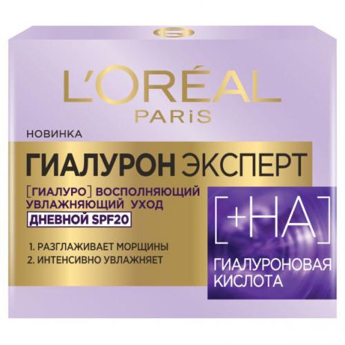 Лореаль Дневной крем SPF20, 50 мл (L'Oreal Paris, Гиалурон эксперт)