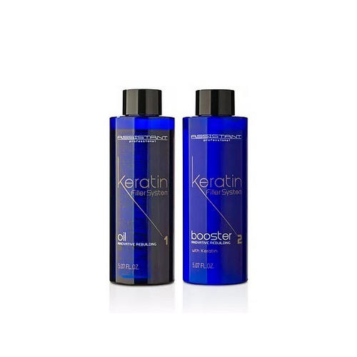 Кератиновые филлеры для глубокого восстановления волос без пигмента Oil &amp; Booster, 150 мл х 2 шт
