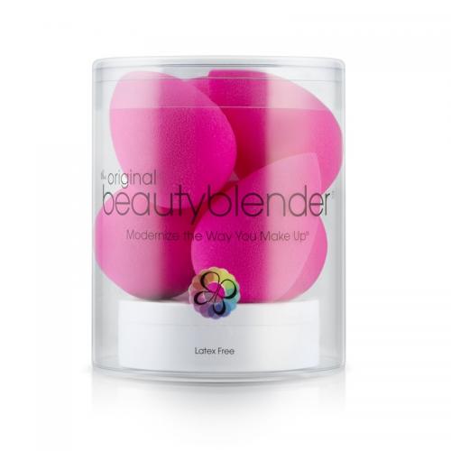 Бьютиблендер Набор розовых спонжей и мыло для очистки, 6 шт + 30 г (Beautyblender, Спонжи)