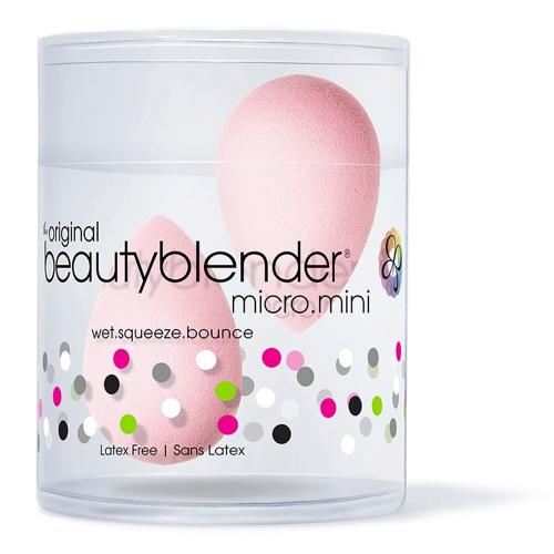 Бьютиблендер Набор 2 спонжа micro.mini bubble, нежно-розовый (Beautyblender, Спонжи)