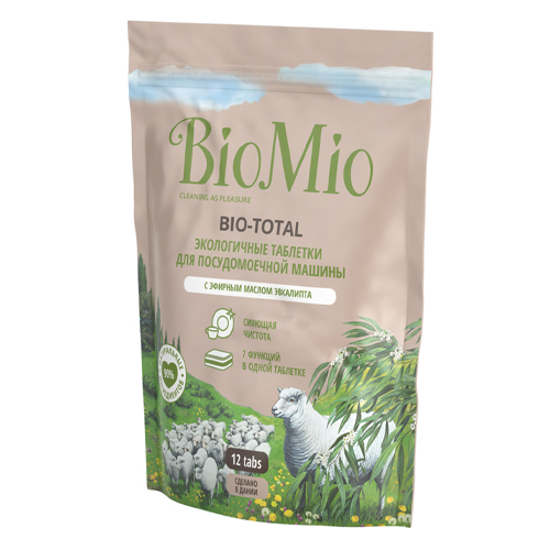 БиоМио Таблетки для посудомоечной машины с эфирным маслом эвкалипта, 12 шт. (BioMio, Посуда), фото-2