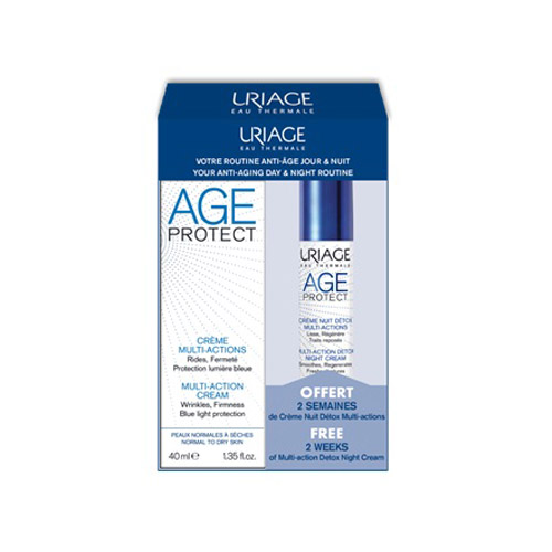 Урьяж Набор Age Protect  Дневной крем 40 мл + Ночной крем-детокс 10 мл (Uriage, Age Protect)