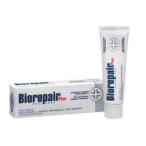 Биорепейр Отбеливающая зубная паста Biorepair Pro White Plus, 75 мл (Biorepair, Ежедневная забота), фото-2