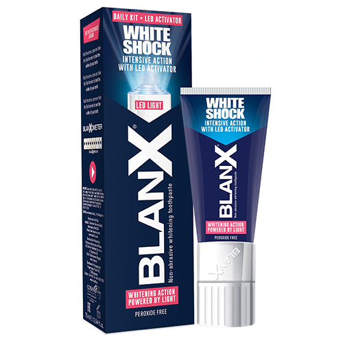 Бланкс Зубная паста White Shock Protect отбеливающий комплекс с LED активатором, 50 мл (Blanx, Специальный уход Blanx)