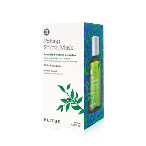 Блайт Сплэш-маска для восстановления «Смягчающий и заживляющий зеленый чай» Soothing and Healing Green Tea Mask, 150 мл (Blithe, Patting Splash), фото-9