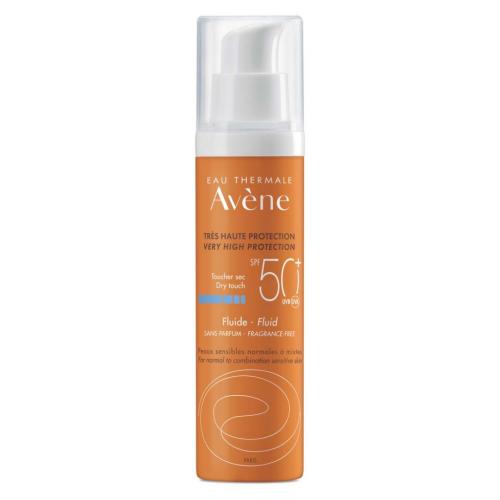 Авен Солнцезащитный флюид SPF 50 без отдушек, 50 мл (Avene, Suncare)