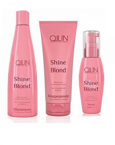 Оллин Набор для светлых и блондированных волос &quot;Shine Blond&quot; (шампунь, 300 мл + кондиционер, 250 мл + масло, 50 мл) (Ollin Professional, Уход за волосами, Shine Blond), фото-2