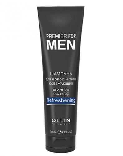 Оллин Освежающий шампунь для волос и тела 250 мл (Ollin Professional, Уход за волосами, Premier For Men)