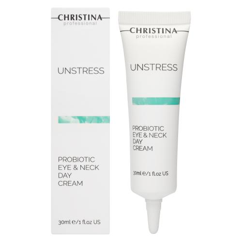 Кристина Дневной крем с пробиотическим действием для кожи вокруг глаз и шеи SPF 8, 30 мл (Christina, Unstress), фото-2