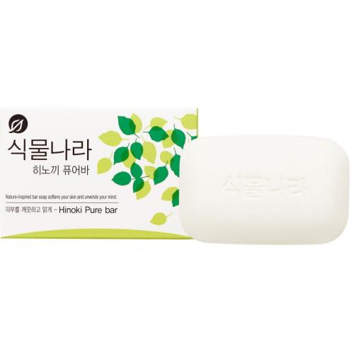 СиДжей Лайон Туалетное мыло с экстрактом японского кипариса Botanic Nation Hinoki Pure Bar, 100 г (CJ Lion, Мыло)