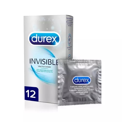 Дюрекс Презервативы Invisible, 12 шт (Durex, Презервативы)