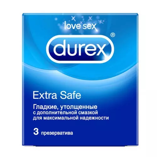 Дюрекс Презервативы Extra Safe, 3 шт (Durex, Презервативы)
