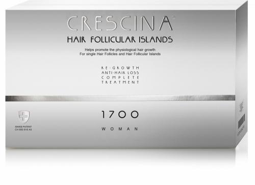 Кресцина Комплекс для женщин Follicular Islands 1700 (лосьон для стимуляции роста волос №10 + лосьон против выпадения волос №10) (Crescina, Crescina 1700)