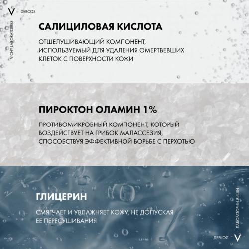 Виши Шампунь-пилинг против перхоти для интенсивного очищения кожи головы и волос, 250 мл (Vichy, Dercos), фото-5