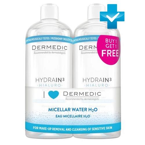Дермедик Мицеллярная вода H2O, 500 мл х 2 шт (Dermedic, Hydrain3), фото-7