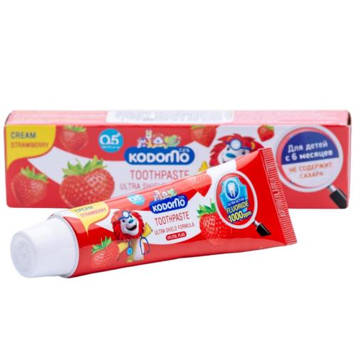 Лион Тайланд Зубная паста для детей с 6 месяцев с ароматом клубники, 65 г (Lion Thailand, Kodomo)