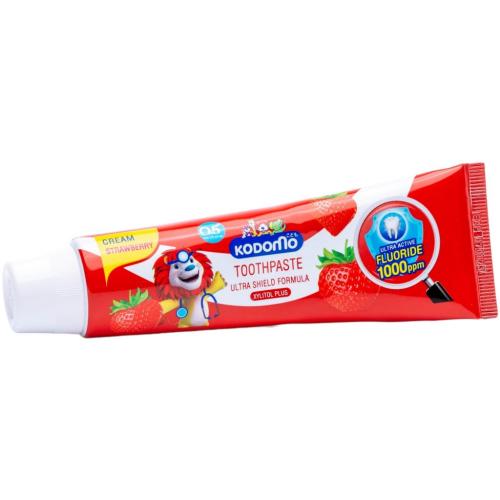 Лион Тайланд Зубная паста для детей с 6 месяцев с ароматом клубники, 65 г (Lion Thailand, Kodomo), фото-3