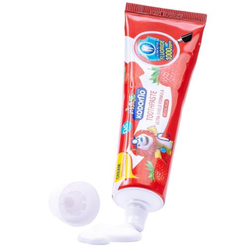 Лион Тайланд Зубная паста для детей с 6 месяцев с ароматом клубники, 65 г (Lion Thailand, Kodomo), фото-4