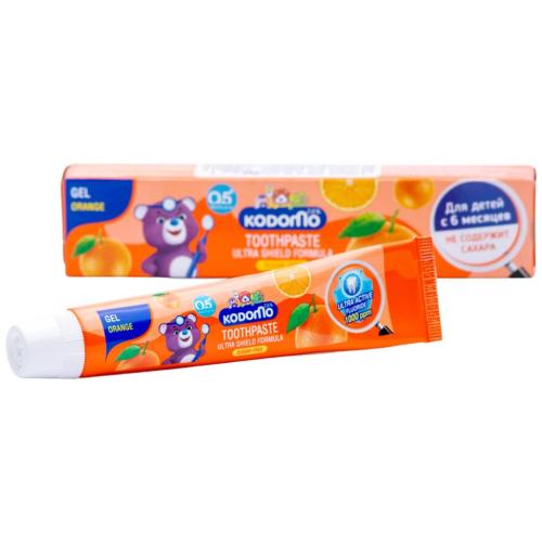 Лион Тайланд Зубная гелевая паста для детей с 6 месяцев с ароматом апельсина, 40 г (Lion Thailand, Kodomo)