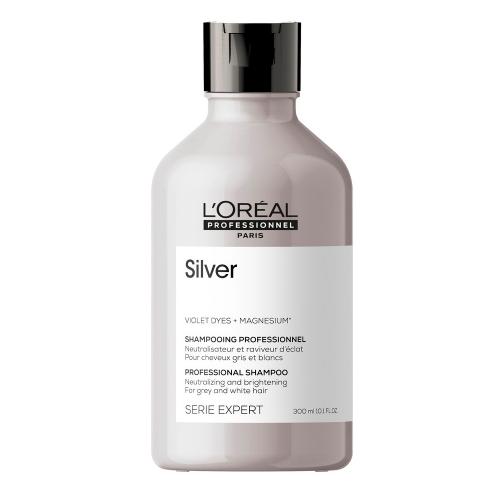 Лореаль Профессионель Шампунь Silver для нейтрализации желтизны осветленных и седых волос, 300 мл (L'Oreal Professionnel, Уход за волосами, Silver)