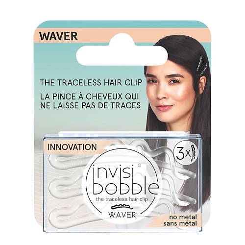 Инвизибабл Заколка для волос Crystal Clear, с подвесом, 3 шт (Invisibobble, Waver)